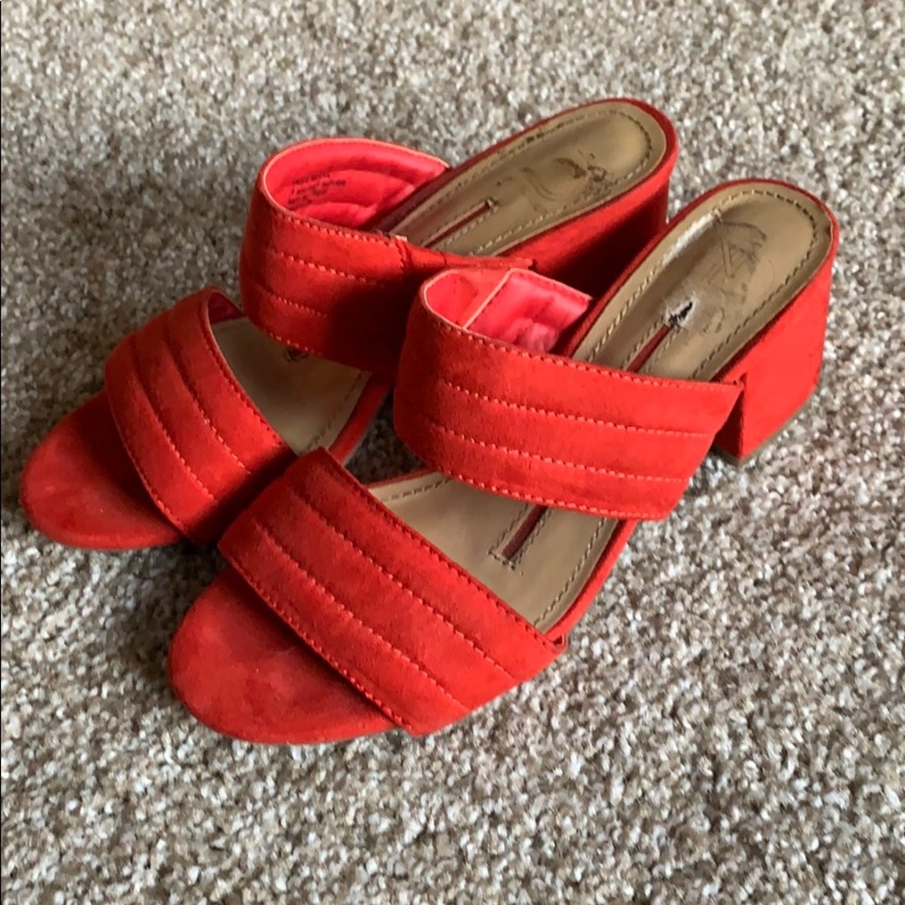 Orange 2 strap sandals